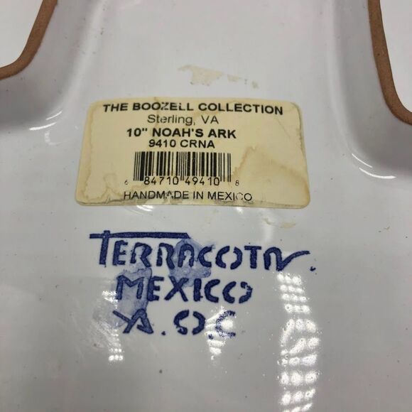 The Boozell Collection Noah's Ark Ceramic Cross Hanging Wall Art Terracotta 10in - Picture 7 of 12